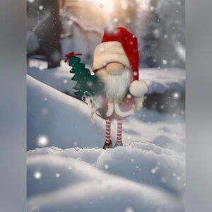 Big Santa Standing Gnome.  NWT